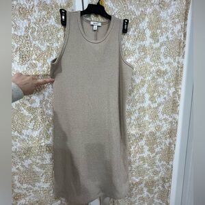 Nine West Taupe Ribbed Knit Top